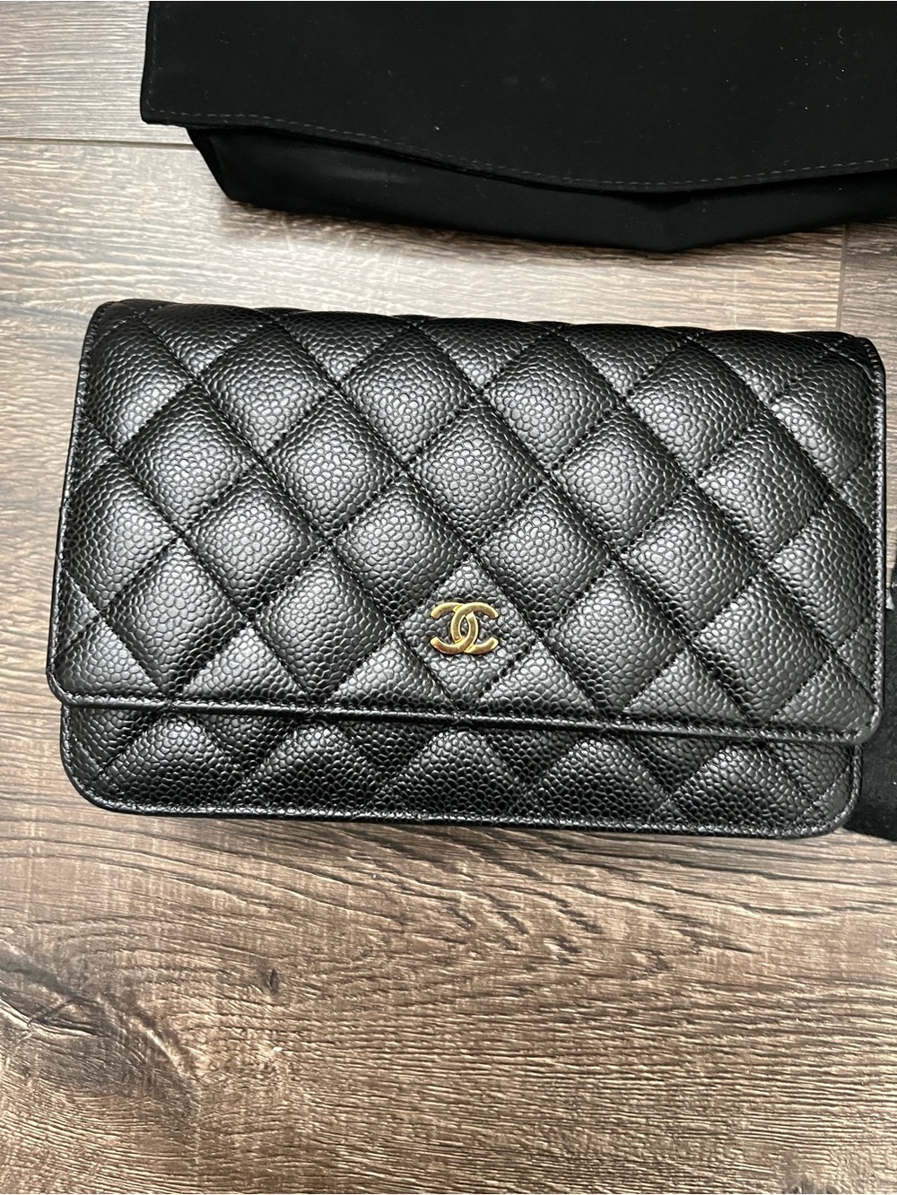 Chanel Classic Wallet on Chain - Black Caviar & Gold Hardware